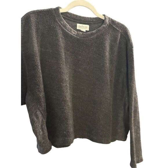 Velvet By Graham & Spencer Arissa Pullover Sz XS Charcoal Gray minimalist tradit - Picture 10 of 11